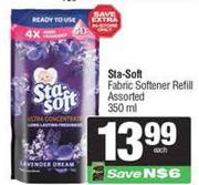 Sta-Soft Fabric Softener Refill Assorted-350ml Each