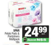 Spar Petals Pads & Pantyliners Multipack-18s Each