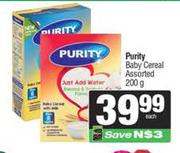 Purity Baby Cereal Assorted-200g Each