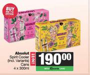 Absolut Spirit Cooler Cans-For 2 x 4 x 300ml