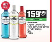 Stretton's Original London Dry,Triple Berry,Wild Berries Or Ruby Orange Gin-750ml