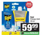 Raid Primary Unit-33ml Each