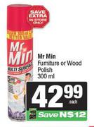 Mr Min Furniture Or Wood Polish-300ml Each
