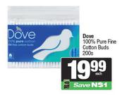 Dove 100% Pure Fine Cotton Buds-200s Pack