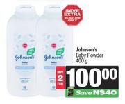 Johnson's Baby Powder-For 2 x 400gm