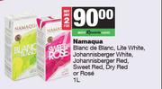 Namaqua Blanc De Blanc,Lite White Johannisberger Red,Sweet Red,Dry Red Or Rose-For 2 x 1L