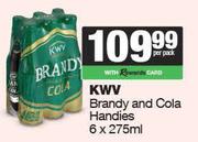 KWV Brandy & Cola Handies-6 x 275ml