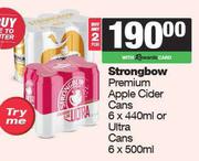 Strongbow Premium Apple Cider Cans 6 x 440ml Or Ultra Cans 6 x 500ml-For 2