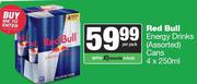 Red Bull Energy Drinks Cans-4 x 250ml Per Pack