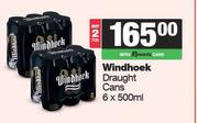 Windhoek Draught Cans-For 2 x 6 x 500ml