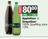 Appletiser Or Grapetiser 100% Sparkling Juice-For 2 x 1.25L