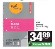 Spar Goodliving Filo Pad A4 (150 Pages)