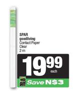 Spar Goodliving Contact Paper (Clear) 2m