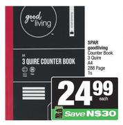Spar Goodliving Counter Book 3 Quire A4 (288 Page)