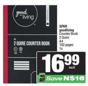 Spar Goodliving Counter Book 2 Quire A4 (192 Pages)