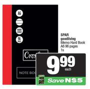 Spar Goodliving Memo Hard Book A6 (96 Pages)