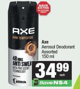 Axe Aerosol Deodorant Assorted-150ml