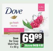Dove Bar Soap Multi Pack-4 x 90g