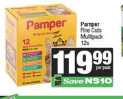 Pamper Fine Cuts Multipack-12s Per Pack
