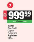 Martell Blue Swift Cognac 750ml And Appletiser 1.25Ltr-For Both