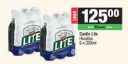 Castle Lite Handies-For 2 x 6 x 330ml