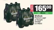 Windhoek Premium Lager Or Draught Handies-For 2 x 6 x 440ml