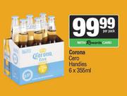 Corona Cero Handies-6 x 355ml Per Pack