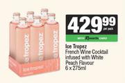 Ice Tropez French Wine Cocktail Infused With White Peach Flaour-6 x 275ml Per Pack