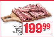 Frozen Beef Flat Ribs Class A Bulk Pack-2kg Per Pack