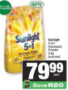 Sunlight 5 In 1 Handwash Powder Assorted-3kg Each