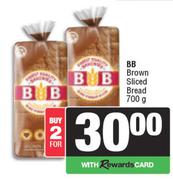 BB Brown Sliced Bread-For 2 x 700g