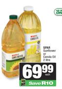 Spar Sunflower Or Canola Oil-2Ltr Each
