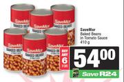 0Savemor Baked Beans In Tomato Sauce-For 6 x 410g