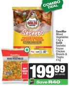 SaveMor Mixed Vegetables 1Kg + Goldi Seshebo Frozen Chicken Breasts & Thighs 4Kg-For Both Per Combo