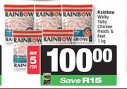 Rainbow Walky Talky Chicken Heads & Feet-For 5 x 1Kg