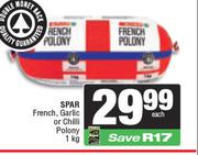 Spar French, Garlic Or Chilli Polony-1Kg