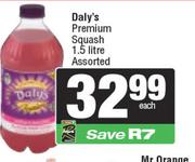 Daly's Premium Squash Assorted-1.5Ltr 