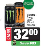 Monster Energy Drink Assorted-For Any 2 x 500ml