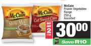 McCain Frozen Vegetables Range Assorted-For Any 2 x 250g