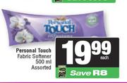 Personal Touch Fabric Softener Assorted-500ml