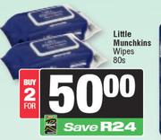 Little Munchkins Wipes-For 2 x 80s Pack