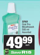 Spar Oral Pro Mouthwash Assorted-500ml