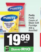 Purity Cream Of Maize Soft Porridge Assorted-400g Each