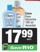 Clere Pure Glycerine Assorted-100ml Each