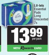 Lil-Lets Essential Pads (Unscented)-7s Per Pack