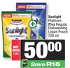 Sunlight Platinum Plus Regular Dishwashing Liquid Pouch 750ml-For Both
