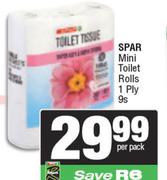 Spar Mini Toilet Rolls 1 Ply-9s Per Pack