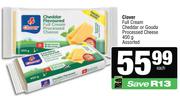 Clover Full Cream Cheddar Or Gouda Processed Cheese Assorted-400g Each