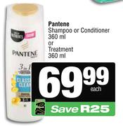 Pantene Shampoo Or Conditioner 360ml Or Treatment 360ml-Each