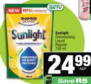 Sunlight Dishwashing Liquid (Regular)-750ml